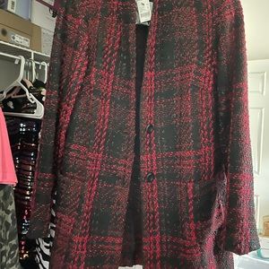 Red and Black tweed jacket Lane Bryant 14/16 NWT❤️